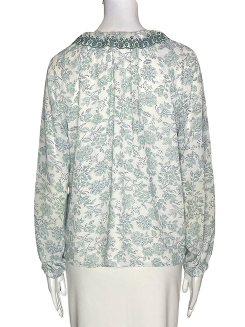 Blusa Skies Are Blue Elastico Manga larga Verde - Talla S