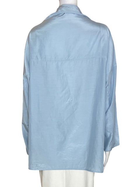 Abrigo Cos de Seda Manga larga Bolsillo Azul - Talla XS