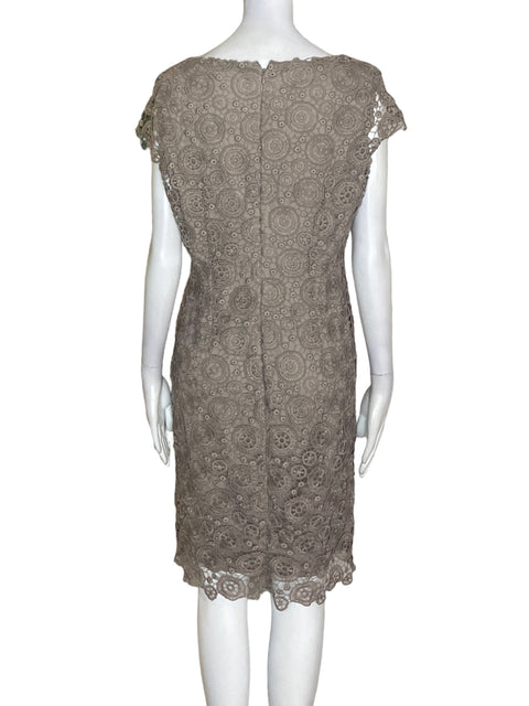 Vestido S.oliver Encaje Sin mangas Beige - Talla 10