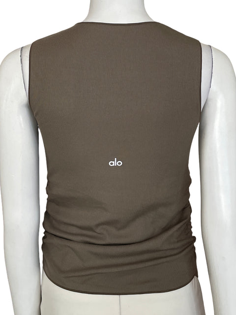 Camiseta Alo Yoga Cuello alto Sin mangas Verde - Talla M