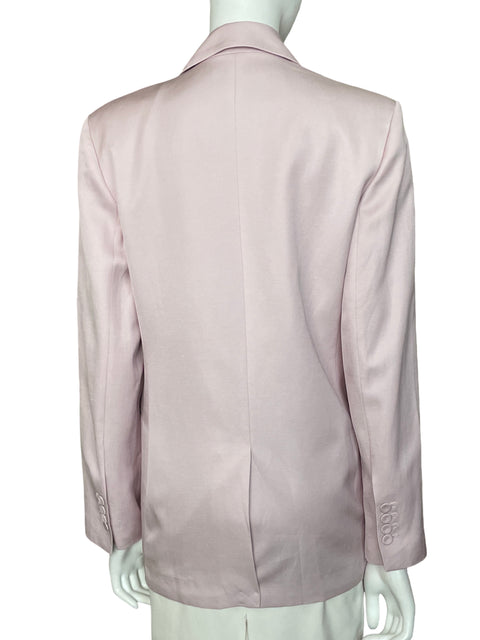 Blazer Mango de Viscosa Recto Manga larga Rosado - Talla M