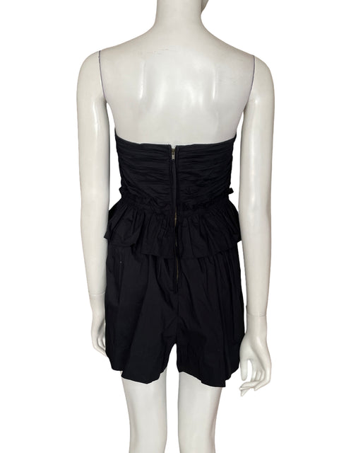 Vestido Ulla Johnson de Algodón Rucha Mini Negro - Talla 6