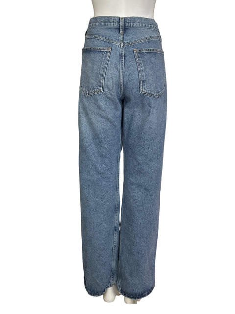 Pantalón Agolde de Algodón Recto Wide-leg Azul - Talla 29