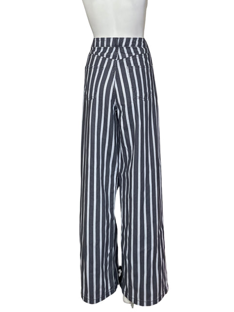 Pantalón Zara Estampado Wide-leg Gris - Talla 8