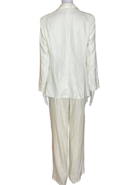 Conjunto Moft Pantalón/blazer Palazo Blanco - Talla S