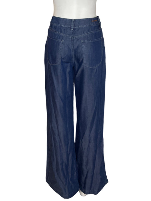Pantalón Studio F Recto Palazo Azul - Talla 6