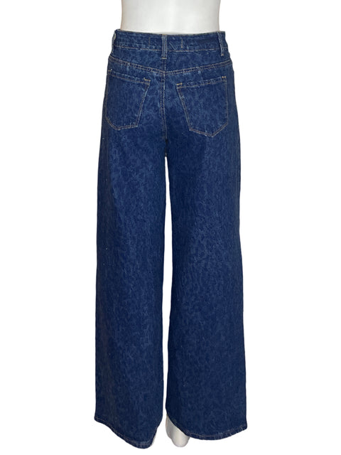 Pantalón Bonage de Algodón Brillo Bolsillo Azul - Talla S