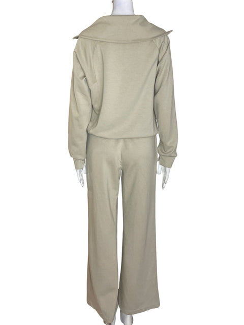 Conjunto Anrabess Pantalón/abrigo Manga larga Beige - Talla XS