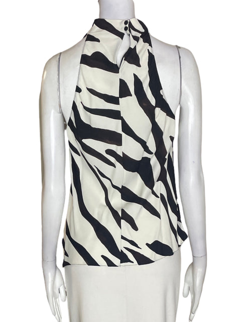 Blusa Zara de Viscosa Animal print Asimétrico Marrón - Talla XS