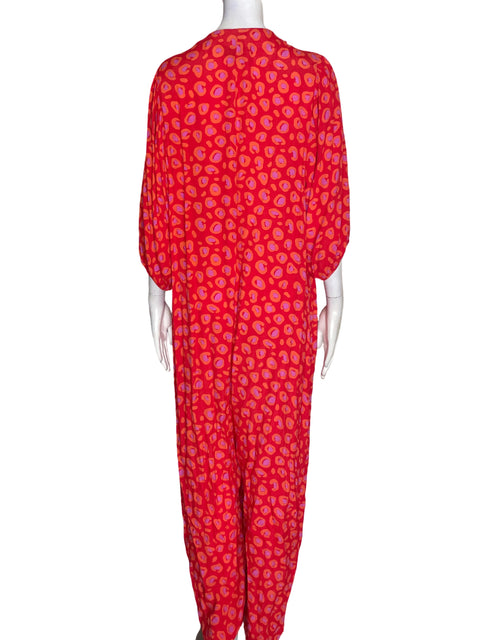 Mono Farm de Algodón Cuello v Manga larga Rojo - Talla XL
