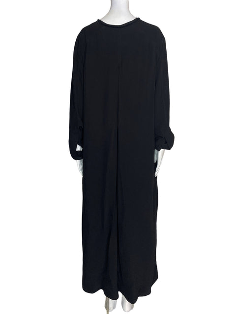 Vestido Zara de Viscosa Liso Maxi Negro - Talla L