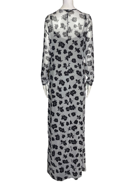 Vestido Mindse 7 Transparente Animal print Gris - Talla L