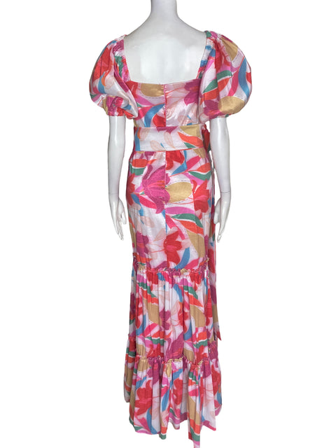 Vestido Andrea rossi Abullonado Maxi Rosado - Talla S