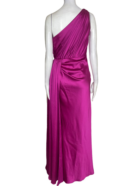 Vestido De Fiesta Ieena  For Mac duggal Oneshoulder Satinado Rosado - Talla 4
