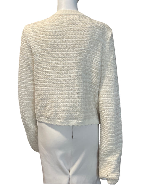 Chaqueta Jessica Simpson de Algodón Texturizado Botones Beige - Talla XL