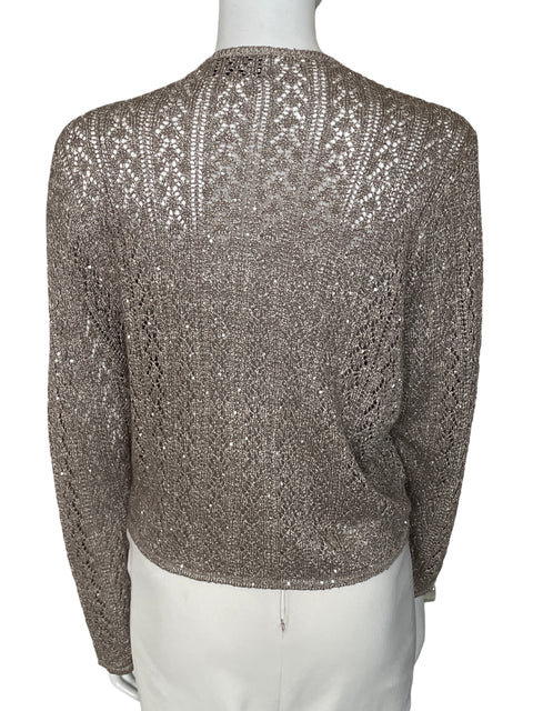 Cardigan Alfred Dunner Brillo Manga larga Marrón - Talla XL