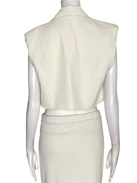 Chaleco Zara Cuello v Crop Blanco - Talla S