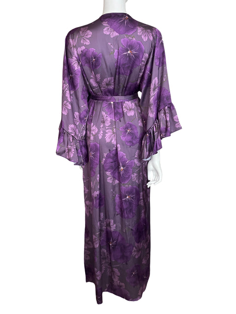 Cardigan Sazzua Estampado Satinado Morado - Talla U