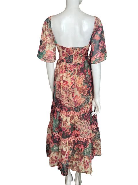 Vestido Adelyn Rae Midi Estampado Naranja - Talla L