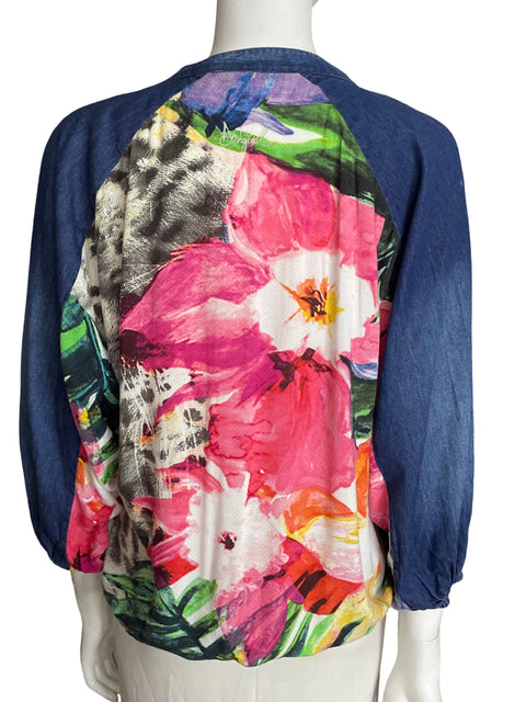 Blusa Desigual Estampado Manga larga Azul - Talla XL