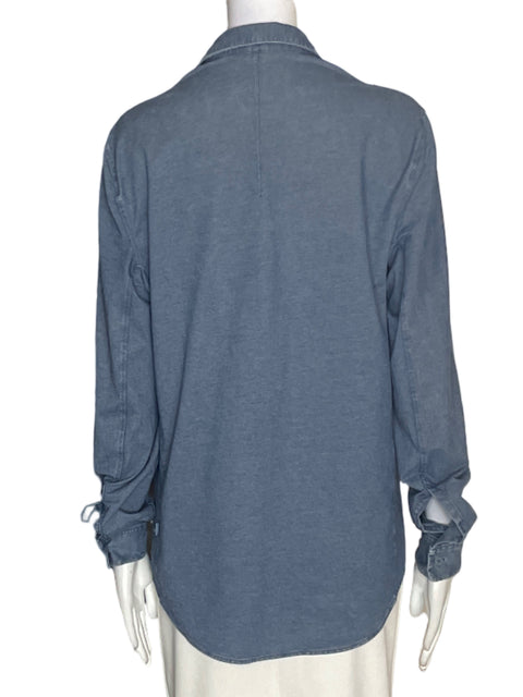 Camisa Lululemon de Algodón Botones Manga larga Azul - Talla S