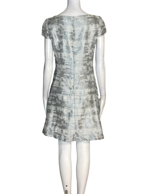 Vestido Farrington Satinado Manga corta Gris - Talla 38