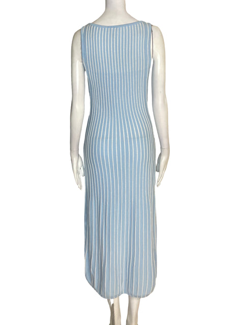 Vestido Conditions apply de Algodón Rayas Sin mangas Azul - Talla S