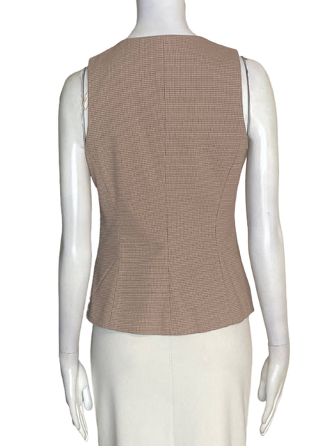 Chaleco Zara Sin mangas Botones Marrón - Talla S