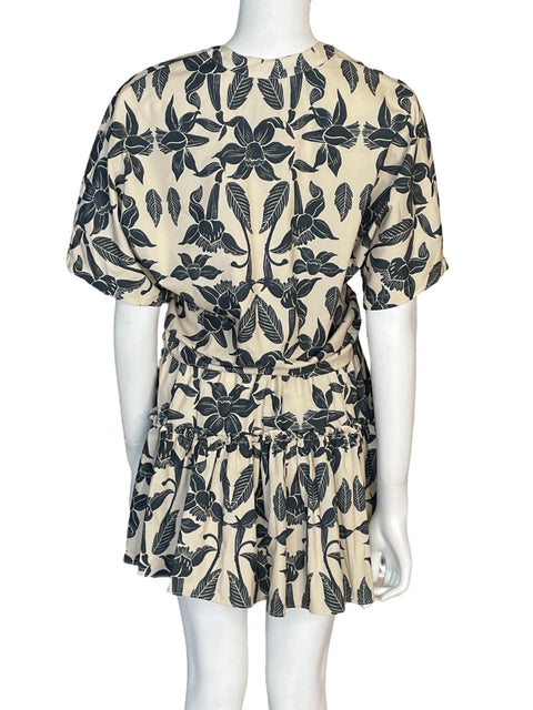 Conjunto Duo mar Estampado Cuello v Beige - Talla S