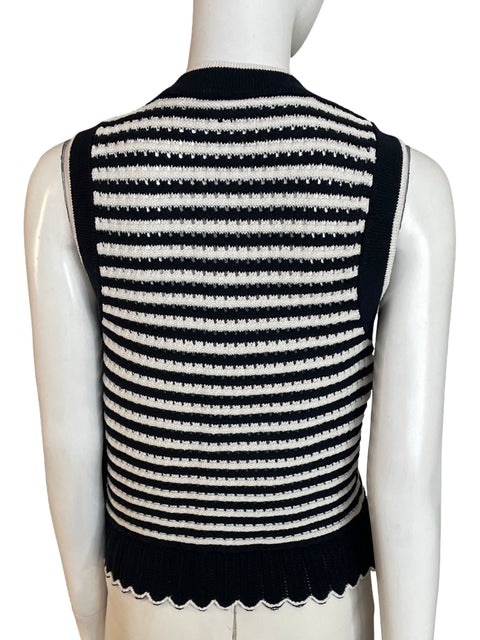Chaleco Zara Cuello redondo Sin mangas Azul - Talla S
