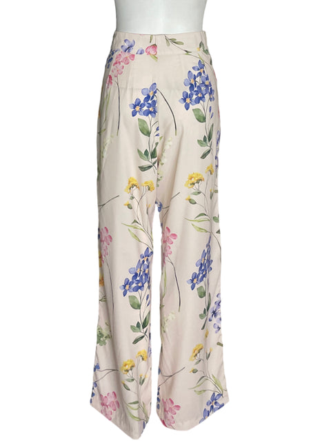 Pantalón Michelle Forero Estampado Floral Rosado - Talla S