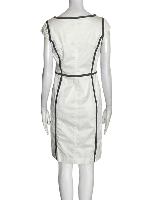 Vestido Trucco de Algodón Zipper Manga corta Blanco - Talla 36