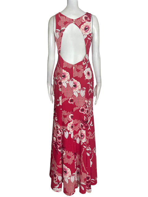 Vestido Dennise lamore Sin mangas Estampado Rojo - Talla M