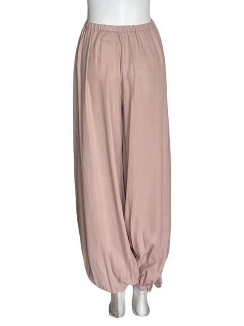 Pantalón Zara Bombacho Liso Rosado - Talla XS