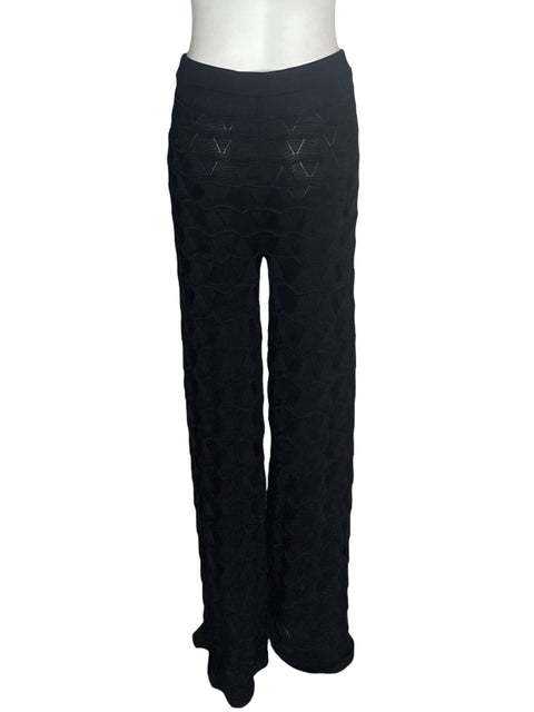 Pantalón Missoni Texturizado Palazo Negro - Talla M
