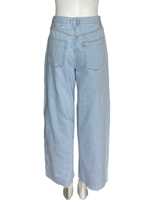Pantalón Agolde de Algodón Recto Bolsillo Azul - Talla 25