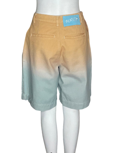 Short Sixxta Bicolor Bolsillo Naranja - Talla 4