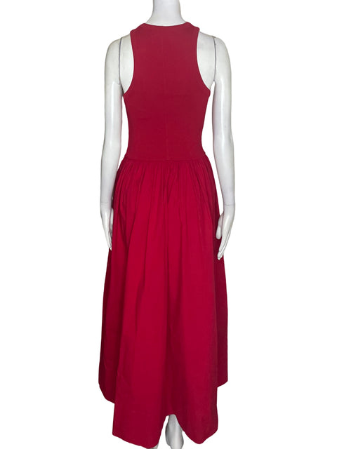 Vestido Soldout de Algodón Maxi Sin mangas Rojo - Talla XS