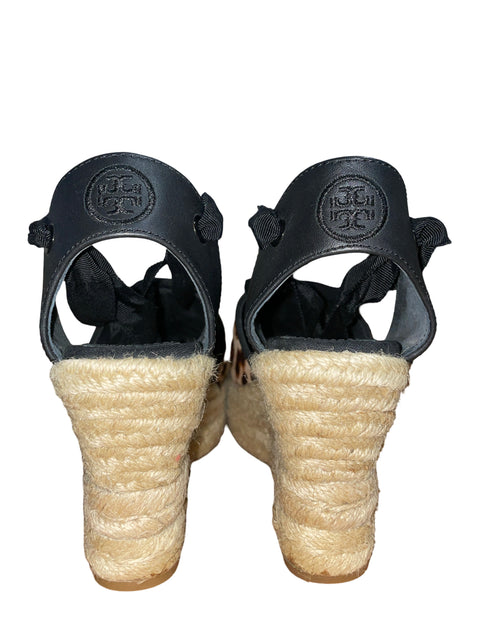Sandalia Tory Burch Plataforma Negro - Talla 6.5