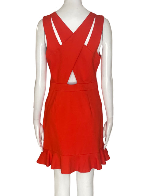 Vestido Adelyn Rae Cruzado Sin mangas Naranja - Talla S