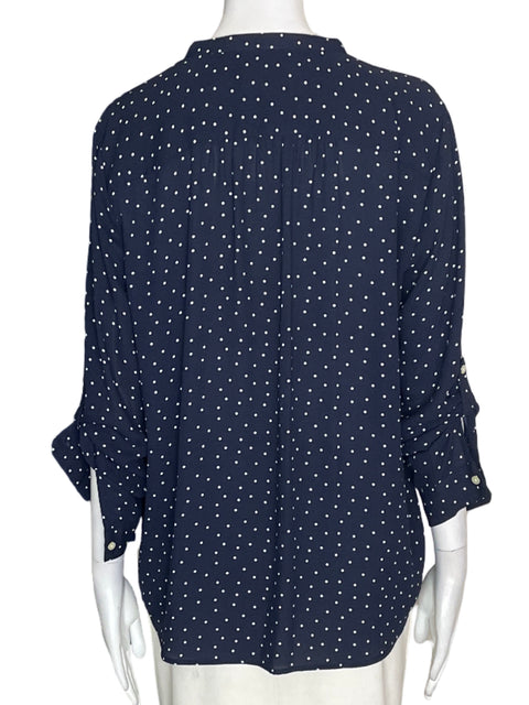 Blusa Loft Lunares Cuello redondo Azul - Talla M