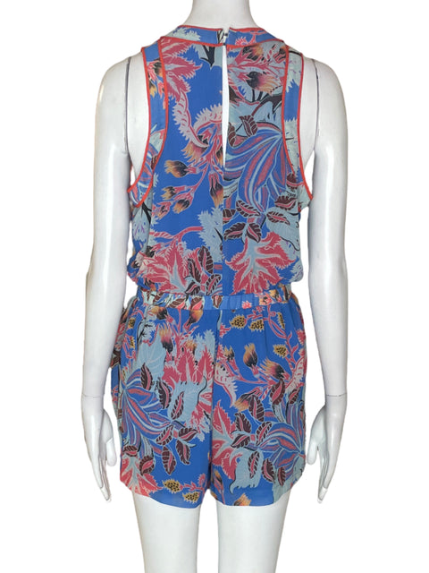 Romper Adelyn Rae Estampado Sin mangas Azul - Talla S