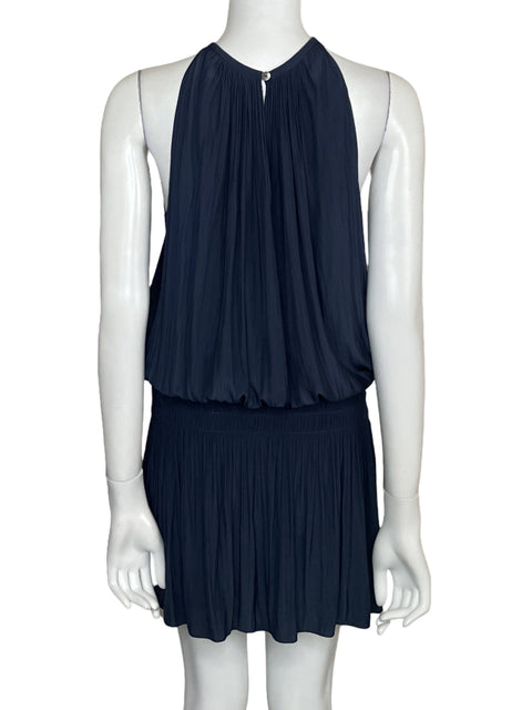 Vestido Ramy Brook Mini Plisado Azul - Talla S