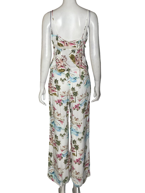 Conjunto Favorite Daughter Estampado Playa Blanco - Talla 4