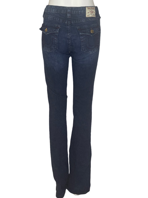 Pantalón Becca Mid Rise Bootcut Recto Wide-leg Azul - Talla 27