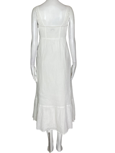 Vestido Ann Taylor Tejido Maxi Blanco - Talla 4