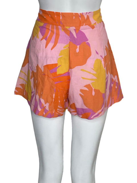 Short Tesoro Tps Estampado Pinzas Rosado - Talla 8