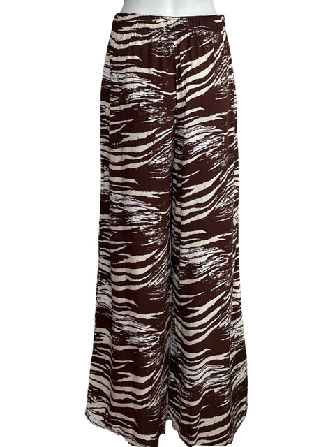 Pantalón Topmark Recto Estampado Marrón - Talla S