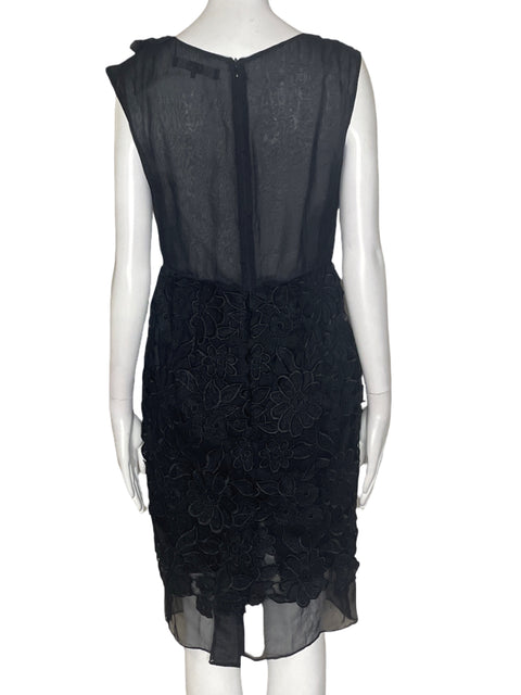 Vestido Eva Franco Tejido Sin mangas Negro - Talla 6