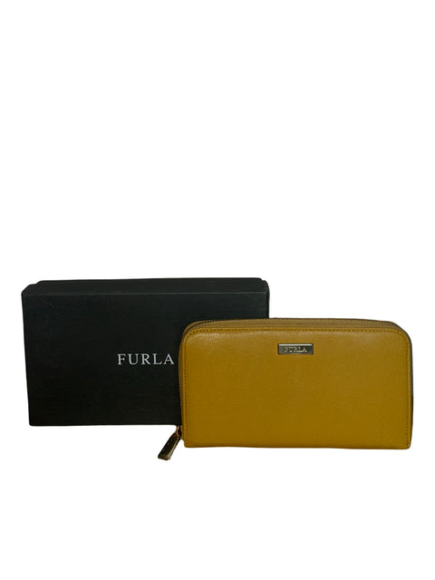 Cartera Furla Wallet Safiano Cuero Amarillo - Talla U